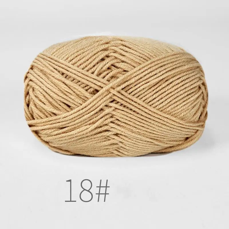 50g Milk Cotton Crochet Yarn 4ply