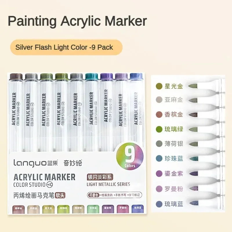 9/144 Colors Acrylic Paint Art Marker Pen