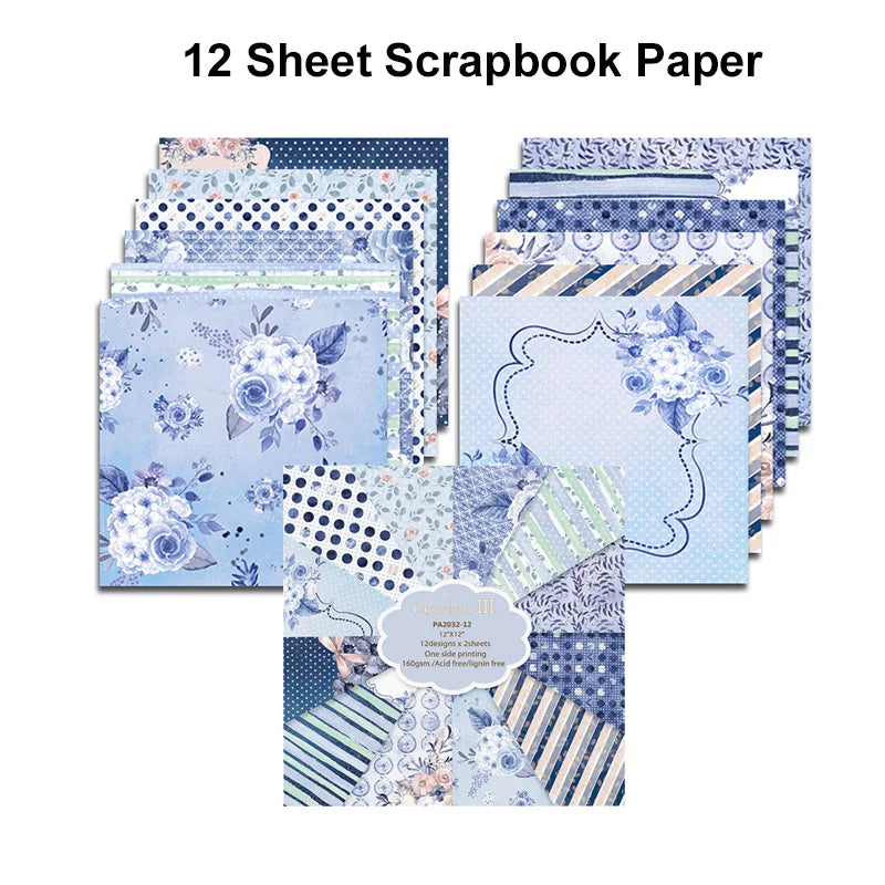 12 Sheet Scrapbook Paper 30x30cm