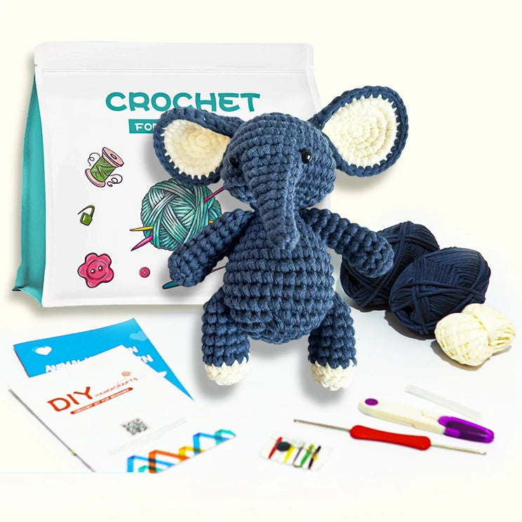 Crochet Kit for Beginners Crochet Animal Kit Elephant