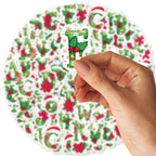 46pcs Christmas Letter Graffiti Stickers