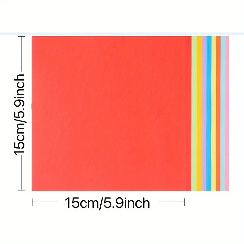 200Pcs, Colorful Handmade Paper, Square
