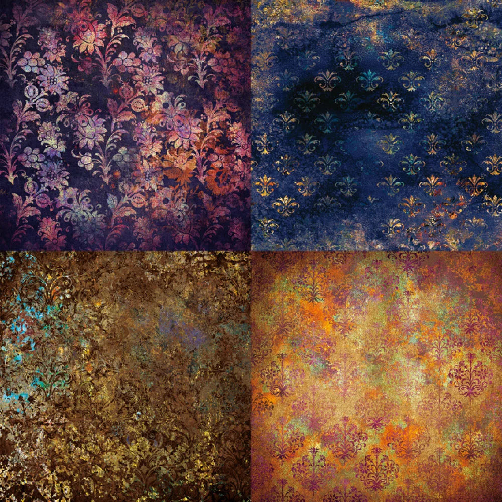 12 Sheets Baroque Style Scrapbooking Material