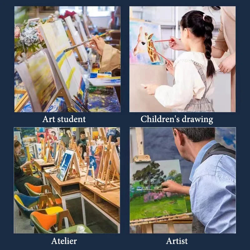 5pcs White Blank Square Artist Canvas