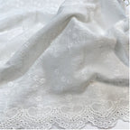 Embroidery Lace 100% Cotton Fabric by Half Yard