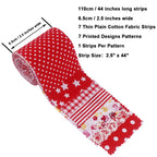 Pre-Cut Jelly Roll Cotton Fabric