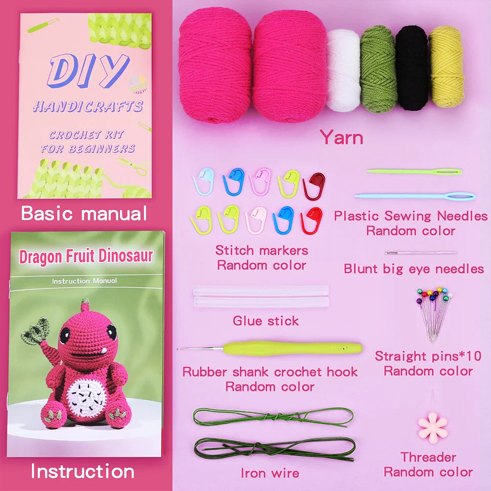 BUDDUR Dinosaur Crochet Knitting Kit