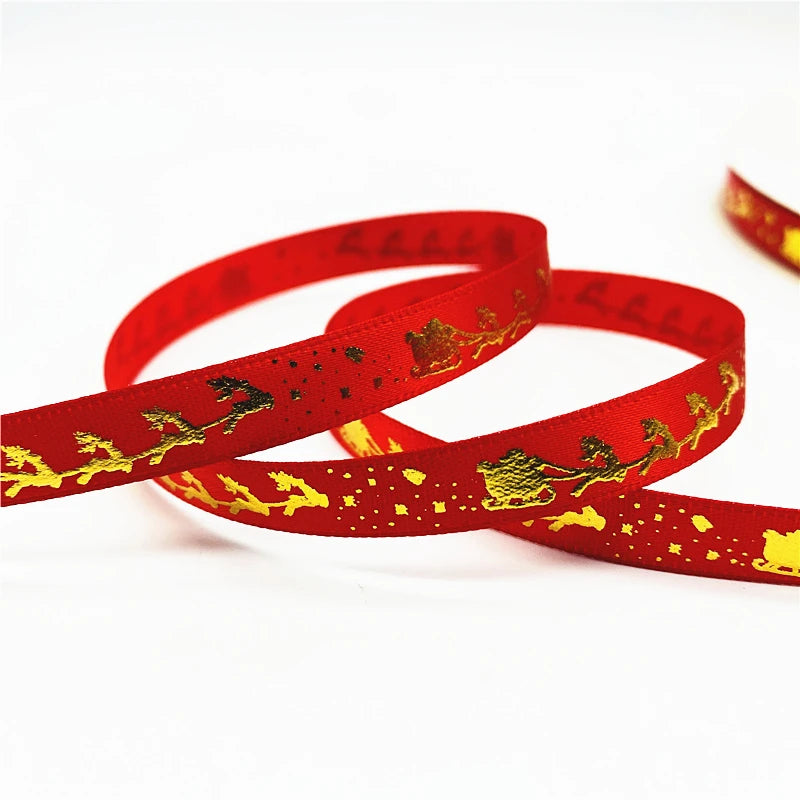 5yards/Lot 10mm Christmas Ribbon