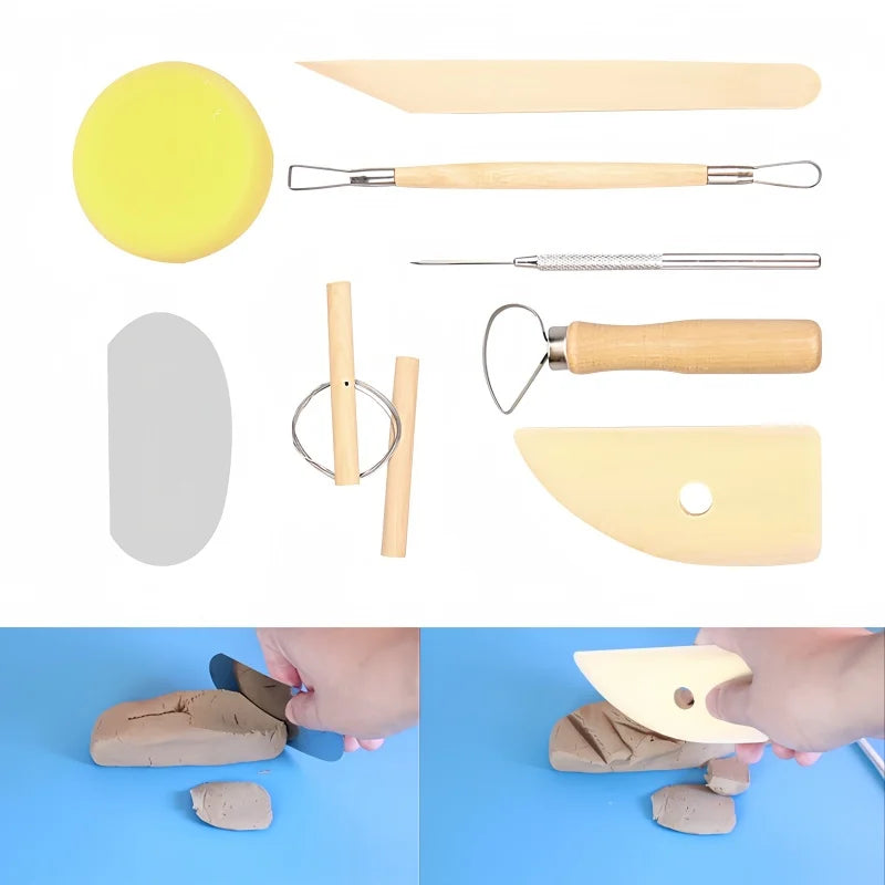 8-piece set of pottery tools
