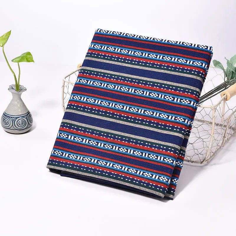 Dyed Ethnic Style Cotton Linen Fabric