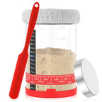 Sourdough Starter Jar Kit 900ml Clear Glass Kitchen Tools