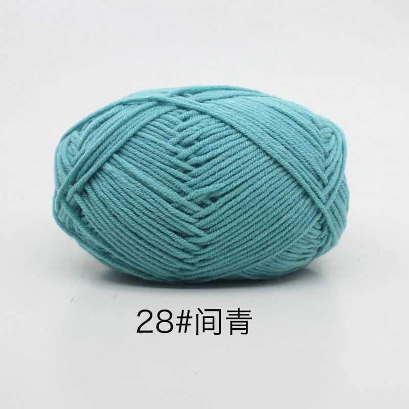 40-50g/Set 4ply Milk Cotton(80%) Knitting Yarn
