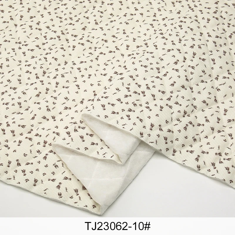 0.5m/1m/2m Vintage Floral Quilted Fabric