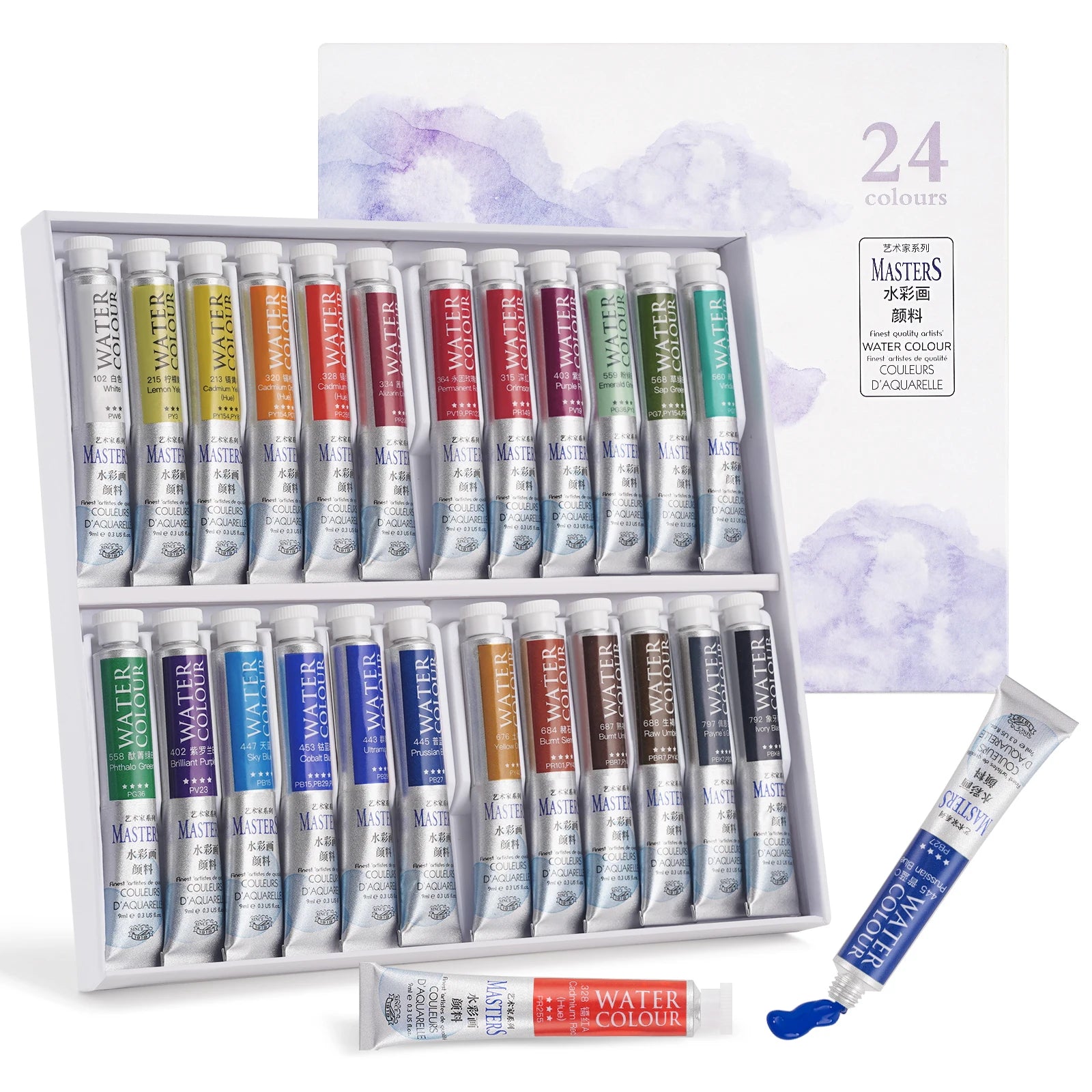 Professional Watercolor Paint Tube Set