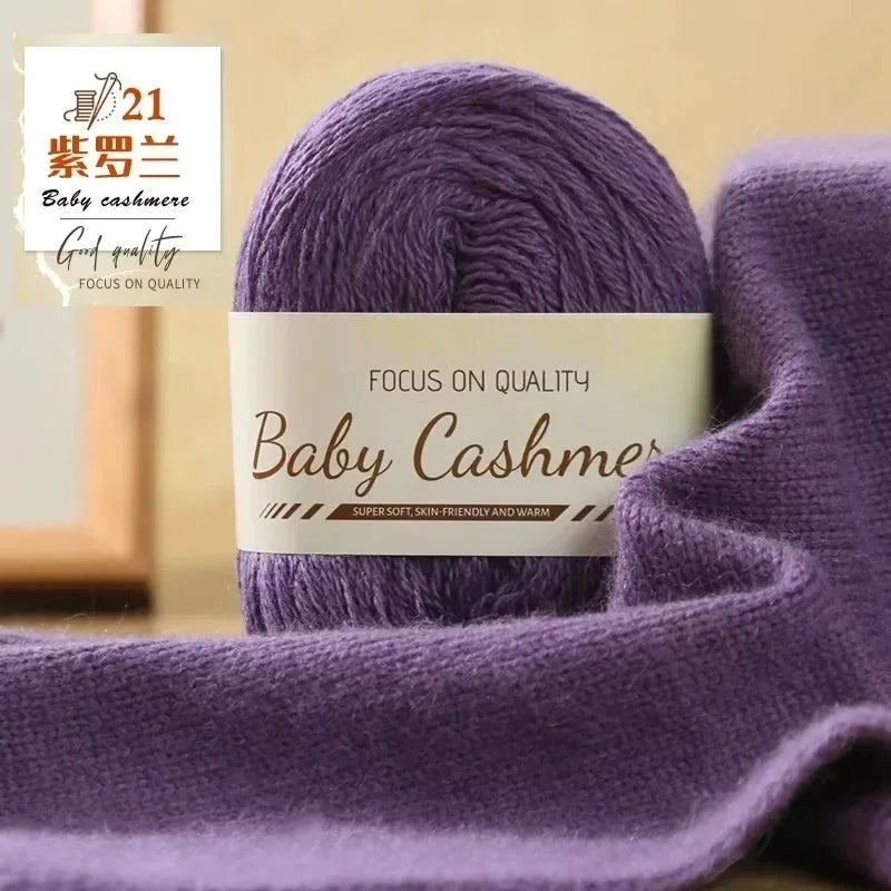 50g/roll Soft Wool Knitting Cashmere Long Thin Yarn