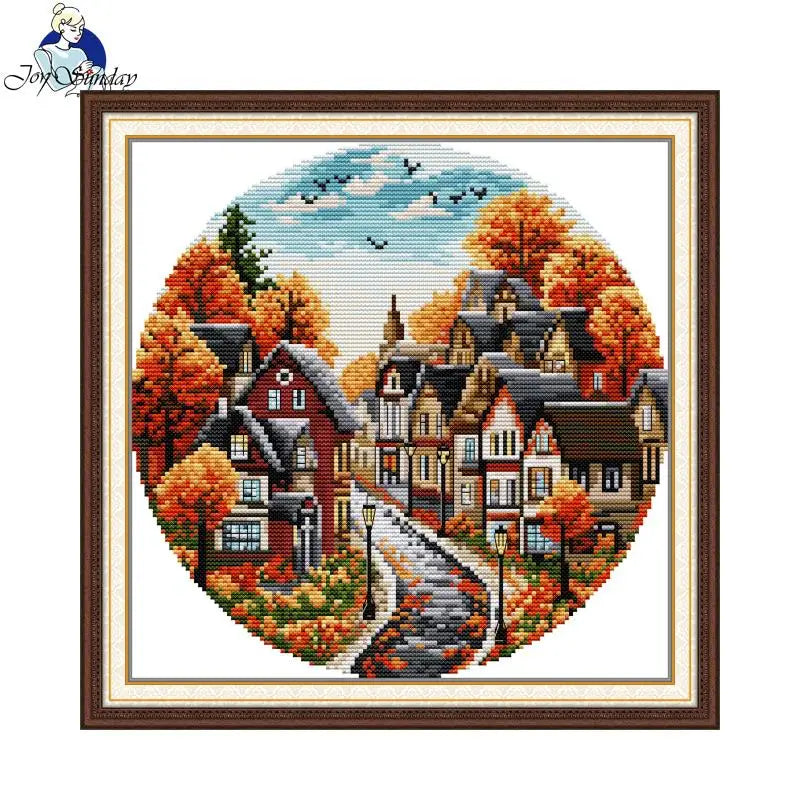 Cross Stitch Kit Joy Sunday Autumn Streets