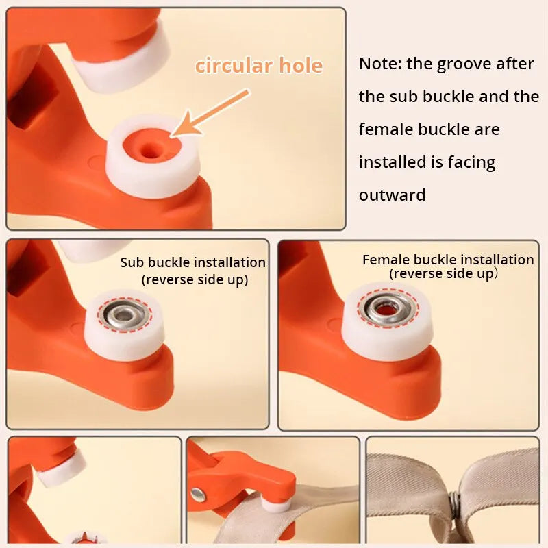 Snap Button Kit with Hand Pressure Pliers 50pcs Snaps