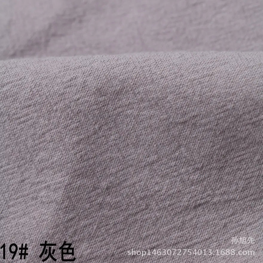 Cotton Linen Fabric Skin Texture Crepe