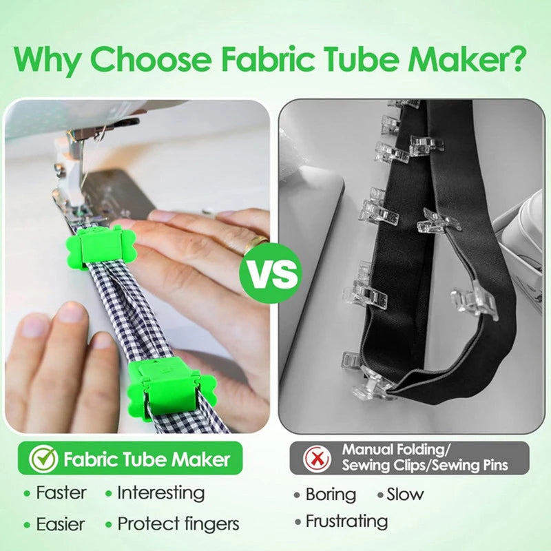 1 Set Fabric Tube Maker Bias Tape Maker