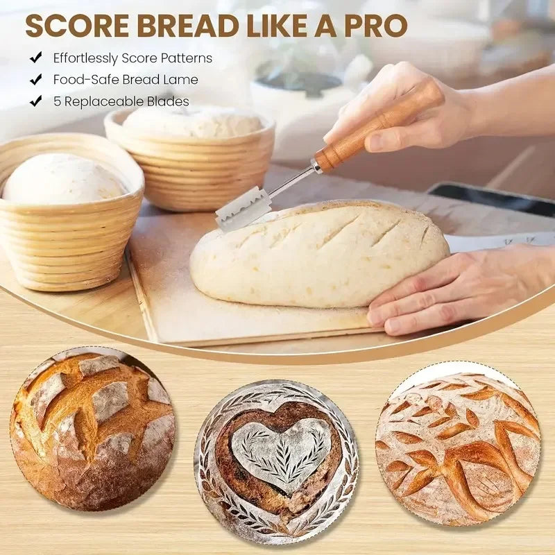 Sourdough Banneton Bread Baking Supplies Kit