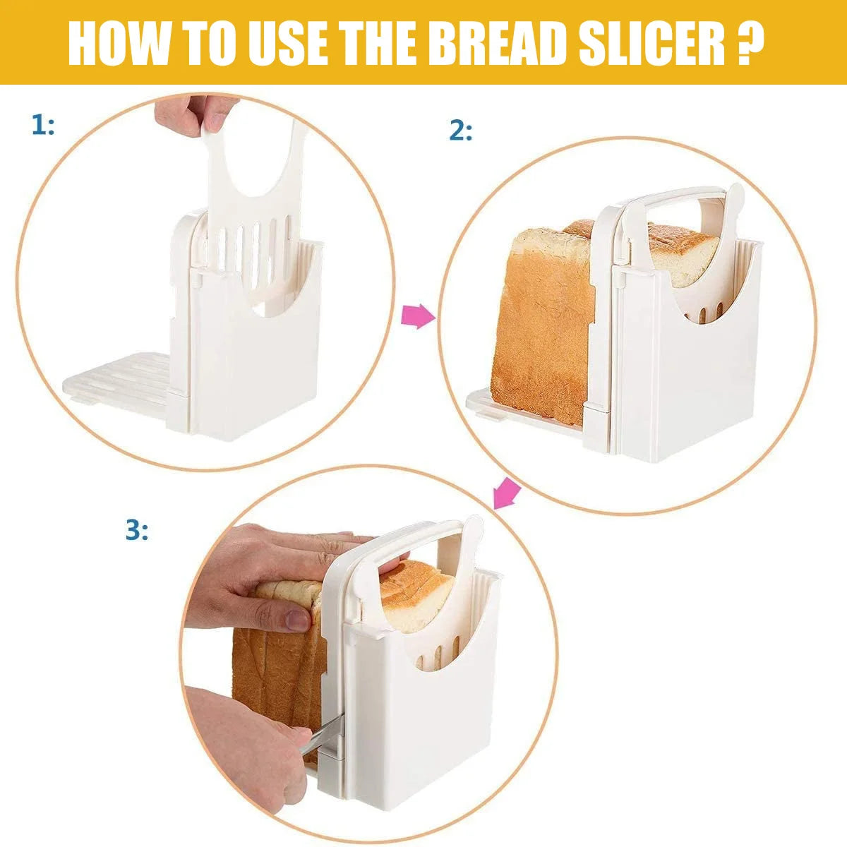 Bread Slicer Adjustable Toast Loaf Slicing Machine