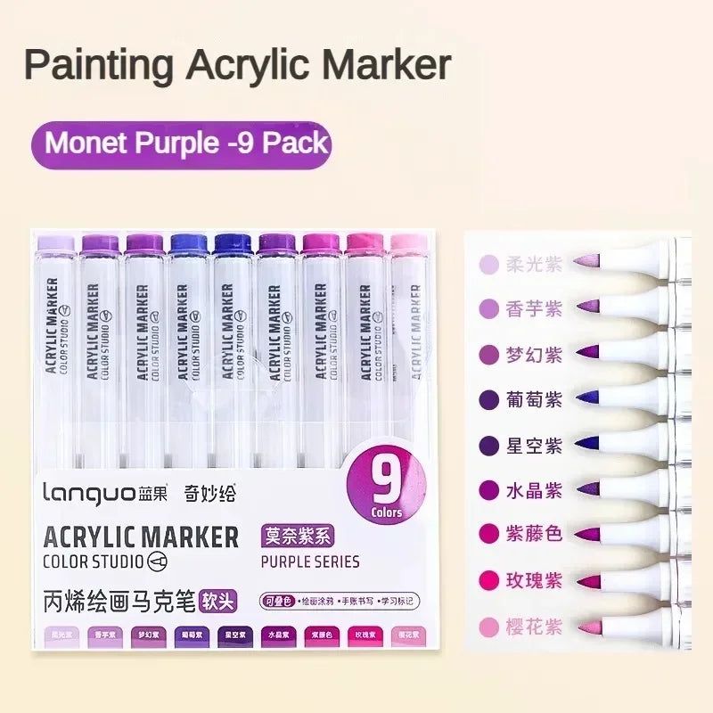 9/144 Colors Acrylic Paint Art Marker Pen