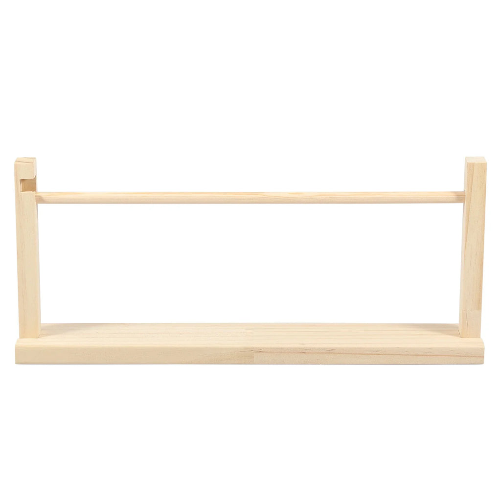 Single Layer Ribbon Storage Rack Wood