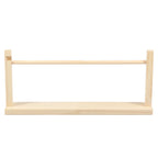 Single Layer Ribbon Storage Rack Wood
