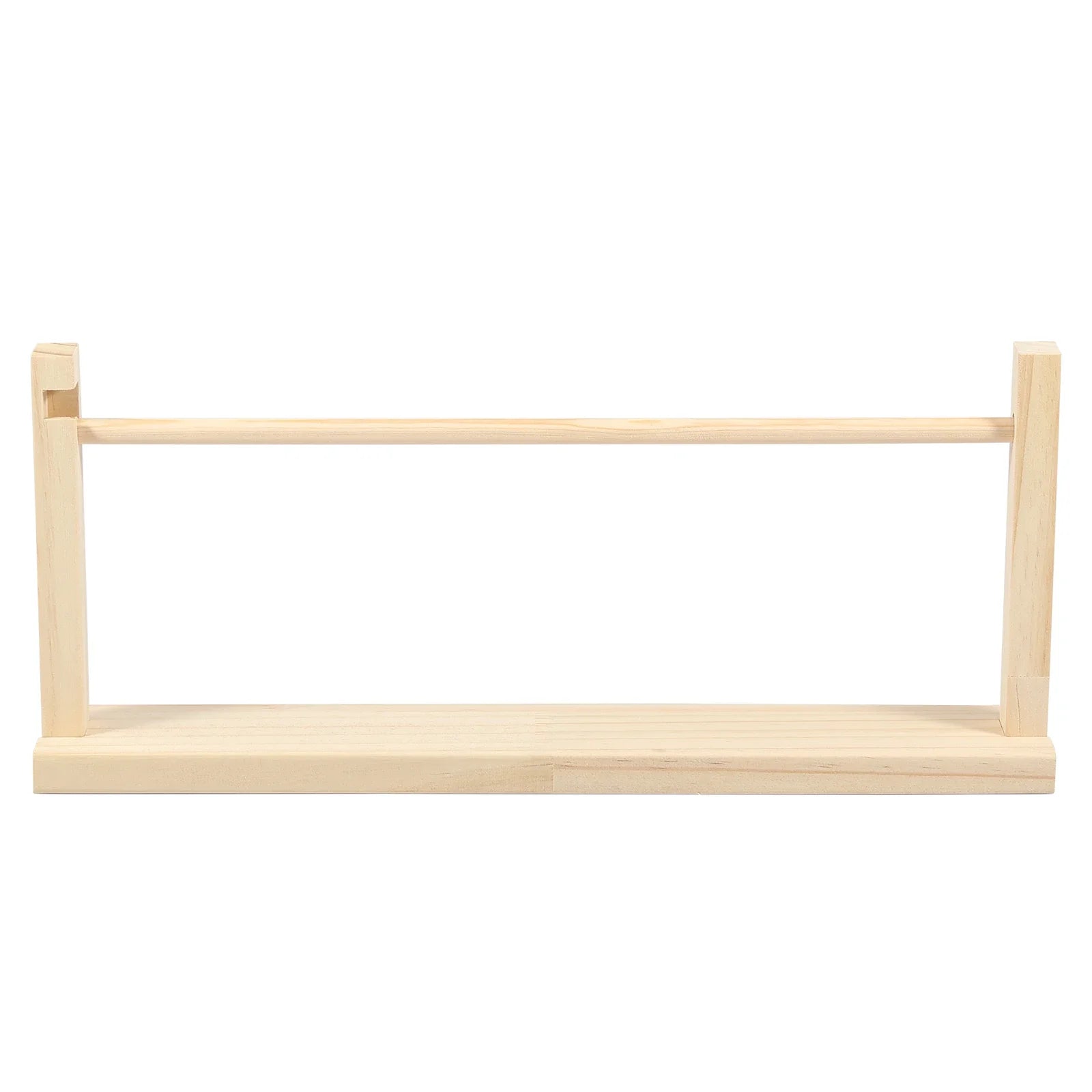 Single Layer Ribbon Storage Rack Wood
