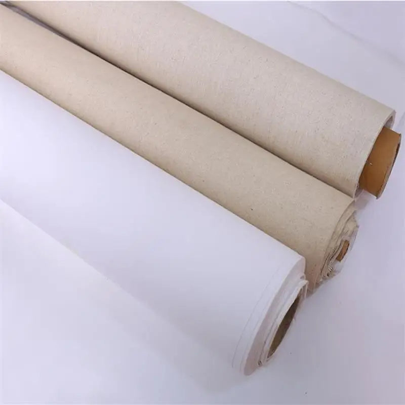 5m long artist primed linen blend / 100% cotton blank primed painting blank canvas