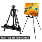 Painting Triangle Easel Hand-cranked Model Height Adjustable