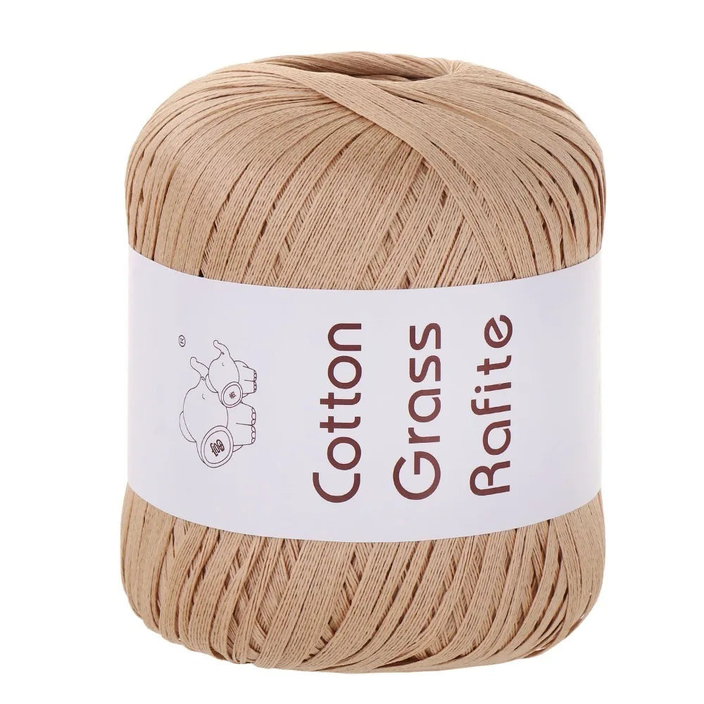 New Multicolour Rafia Yarn DIY Hand-Knitted Raffia Straw Yarn Crocheting Paper Threads Knitting