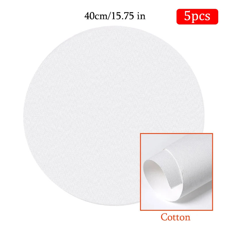 5pcs White Blank Square Artist Canvas
