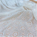 Embroidery Lace 100% Cotton Fabric by Half Yard