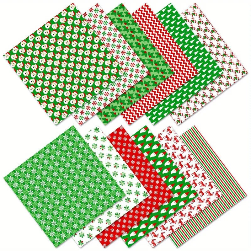 12 Sheet DIY Christmas Pattern Paper