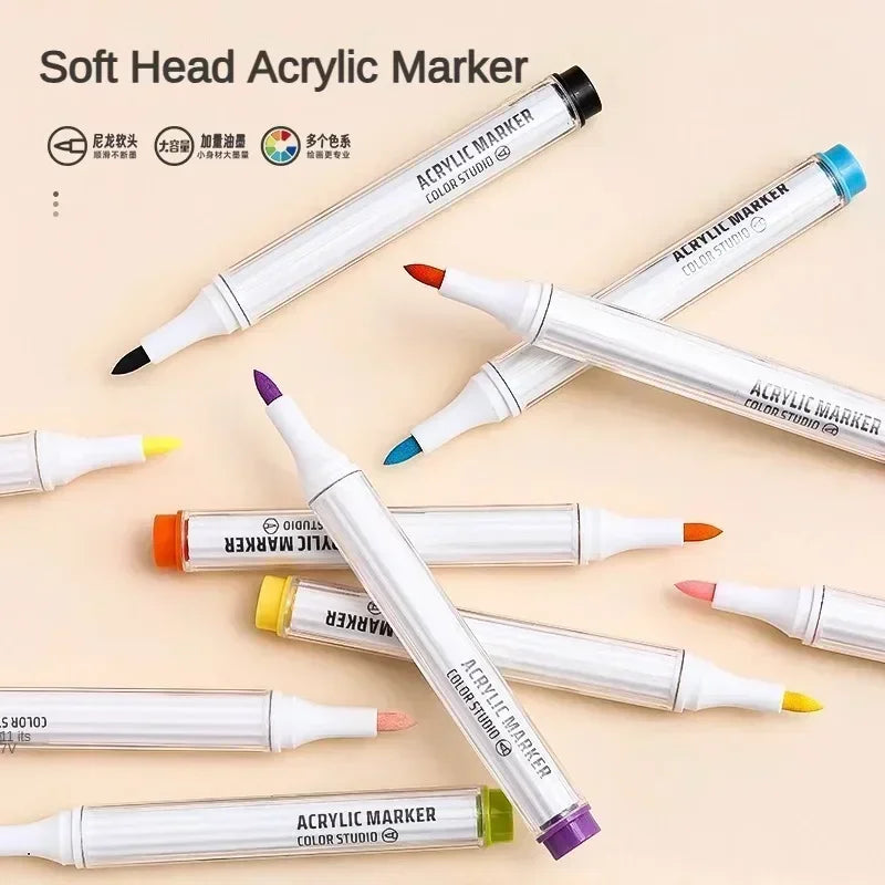 9/144 Colors Acrylic Paint Art Marker Pen
