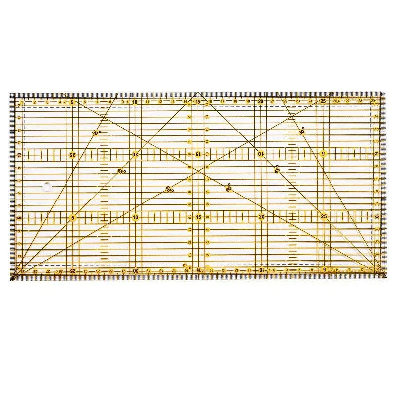 Quilting Ruler Fabric Cutting Ruler with Double Colored Grid Lines