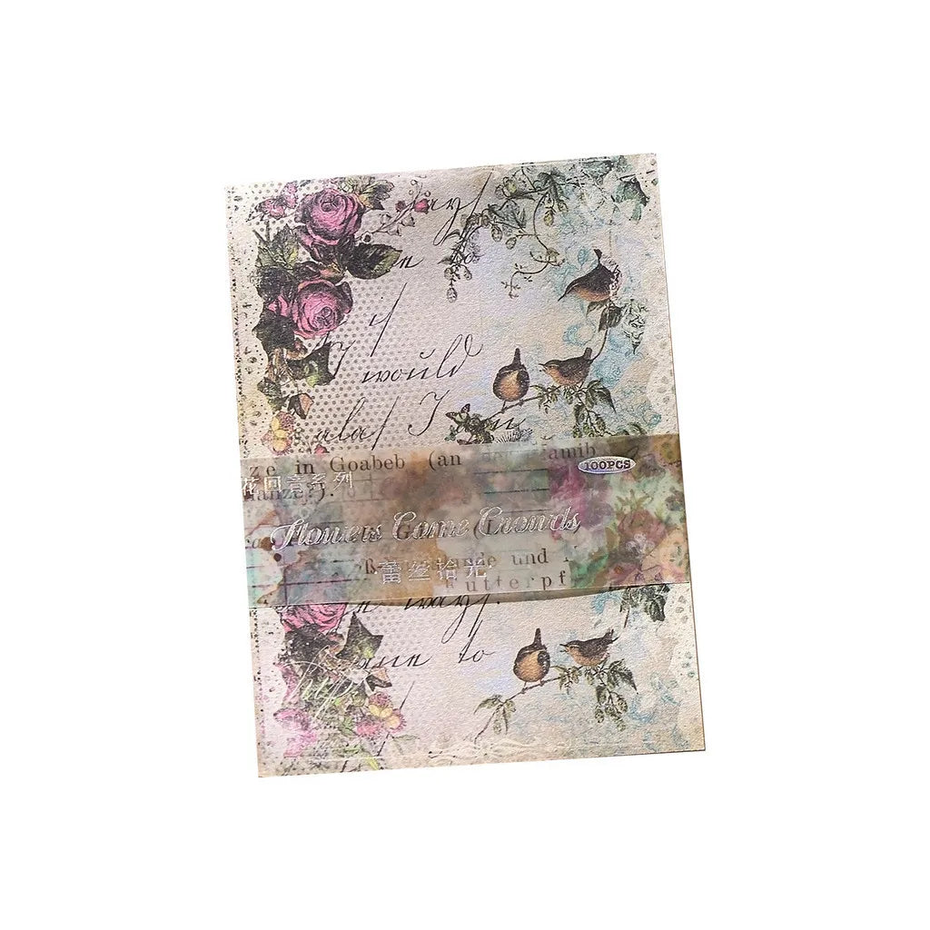 100pcs/pack Vintage Scrapbook Paper