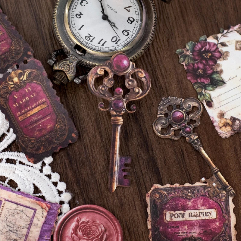 30 pcs/pack Vintage Manor Plants Flowers Stickers