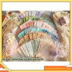 96 Sheets Textured Scrapbook Paper And Mesh