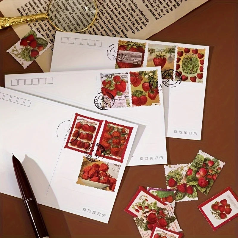 1box Strawberry Paper Mini Stickers for Scrapbook