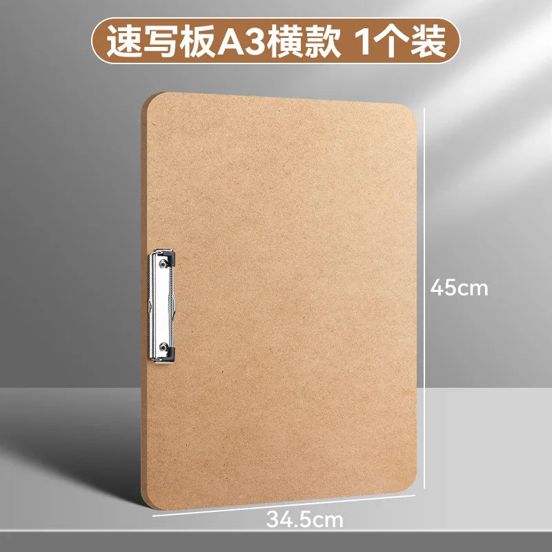 Drawing Board Sketch Pad with Clip Portable Wooden Easel