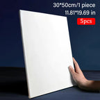 5pcs White Blank Square Artist Canvas