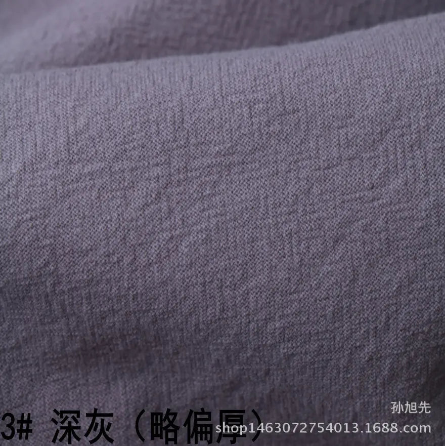 Cotton Linen Fabric Skin Texture Crepe