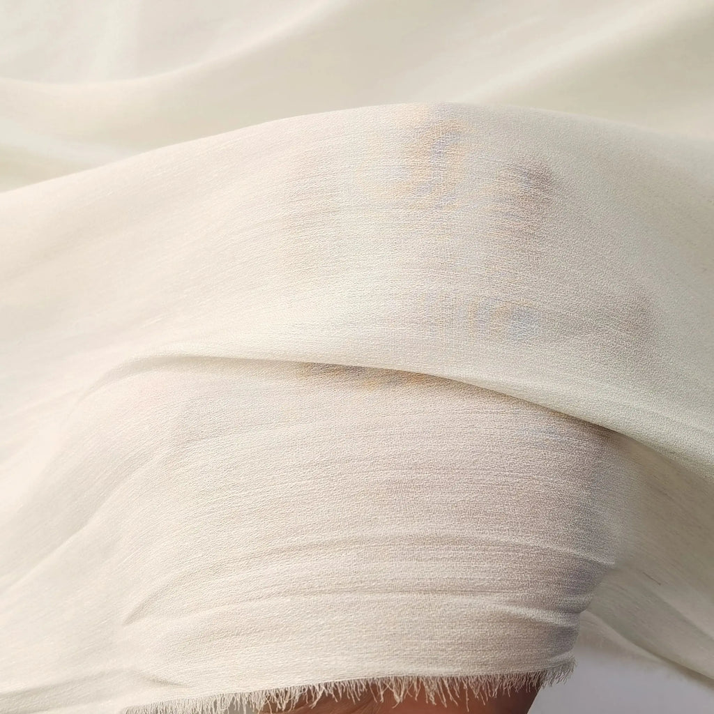 50cm*120cm Silk Linen Fabric White Dress Material