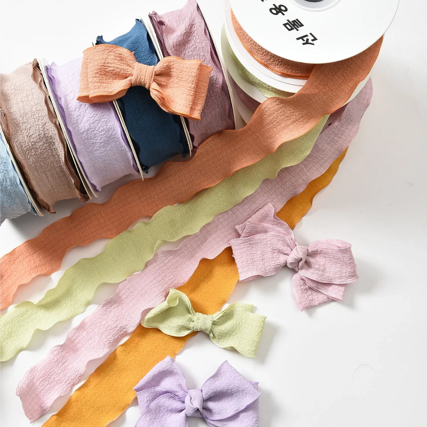 4CM 9 Meters/Roll Wrinkled Lace Edge Ribbons