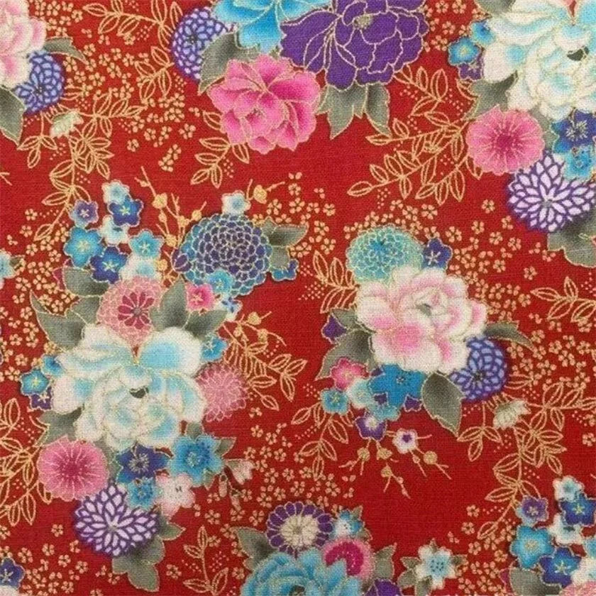 Japanese Style Kimono Bronzed Cotton Fabric
