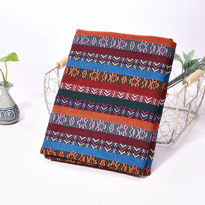 Dyed Ethnic Style Cotton Linen Fabric