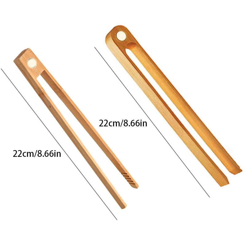 Bamboo Magnetic Tong Utensils