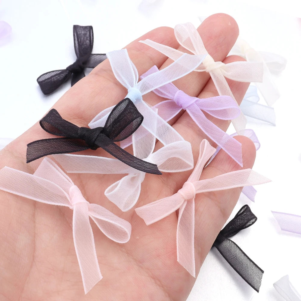 20pcs/lot Colorful Organza Mini Ribbon Bow